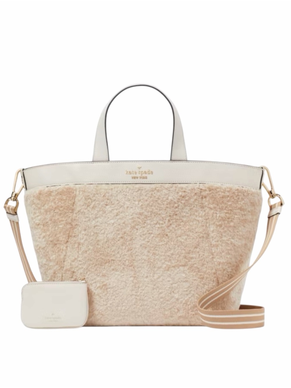 Kate Spade New York Rosie Satchel Tote Faux Shearling